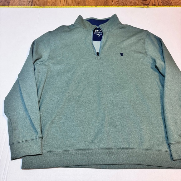 Izod‎ men’s size XL green 1/4 zip up pullover - Picture 3 of 13